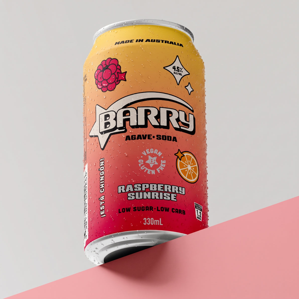Raspberry Sunrise Agave Soda