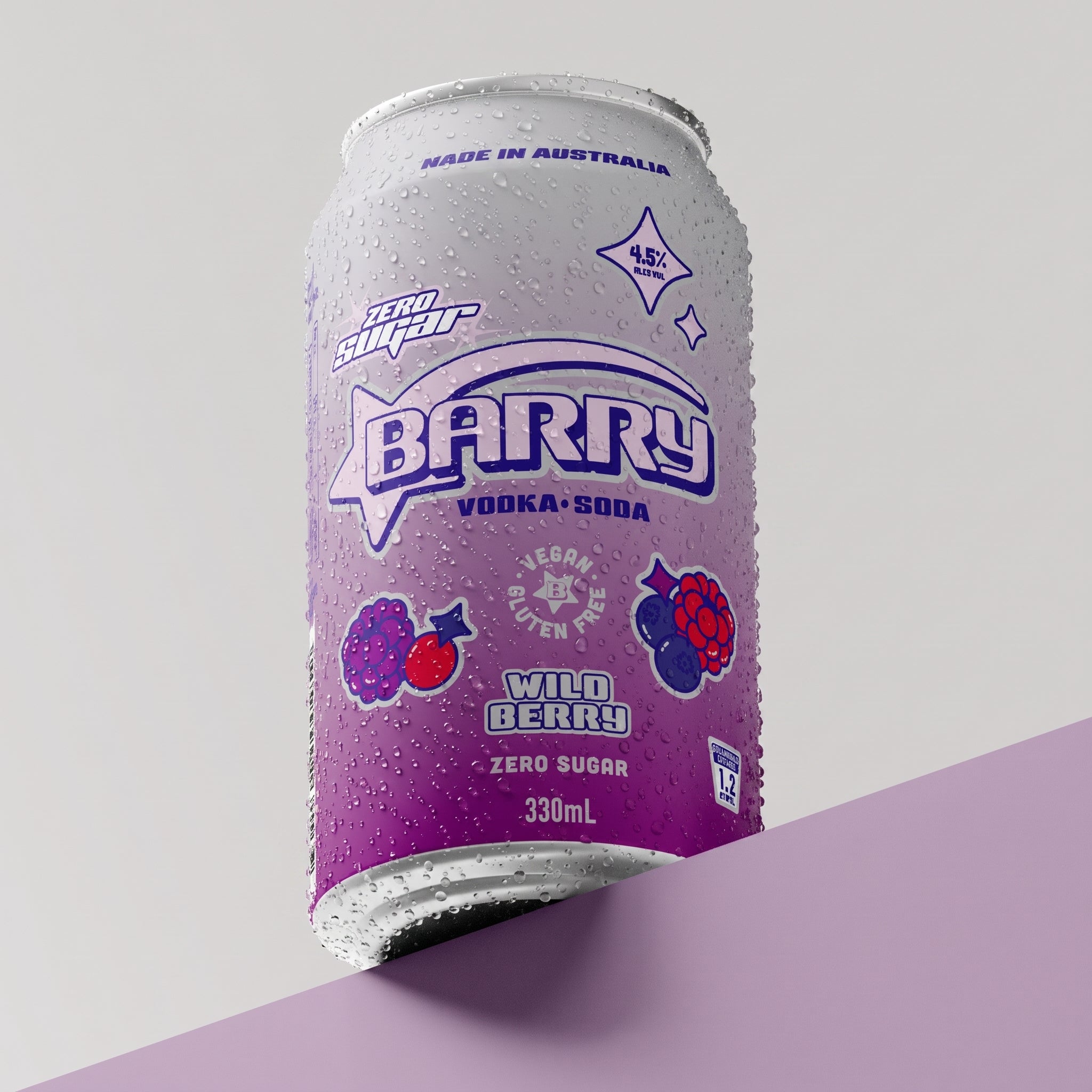 Zero Sugar Wild Berry Vodka Soda