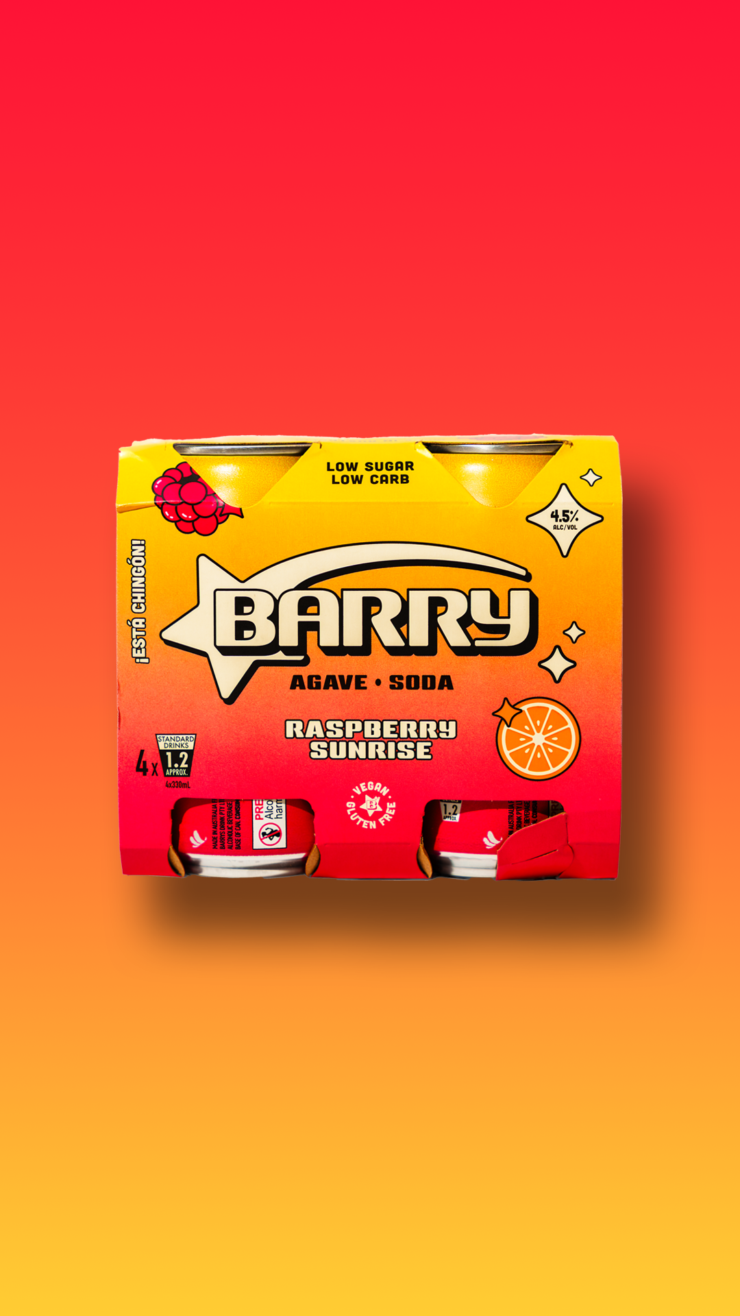 Raspberry Sunrise Agave Soda
