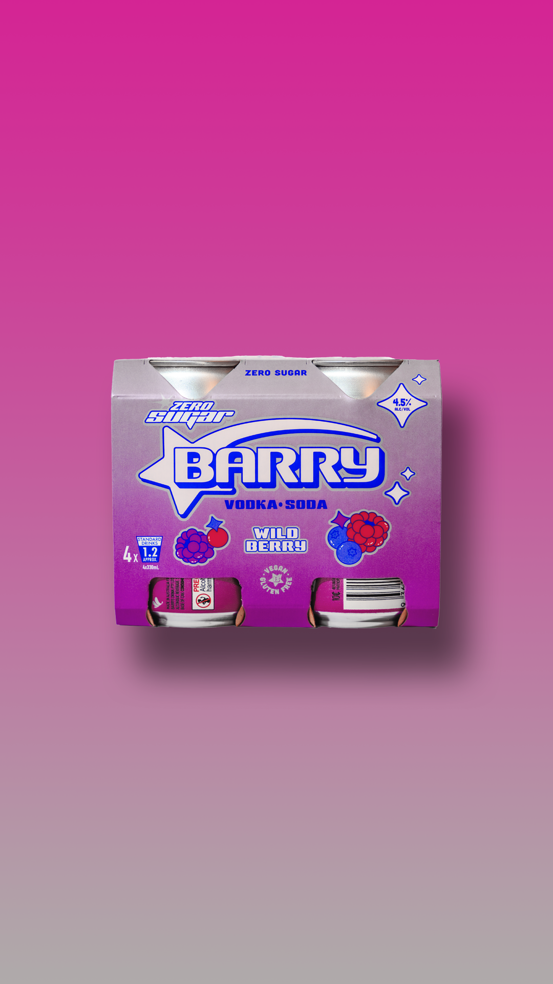 Zero Sugar Wild Berry Vodka Soda
